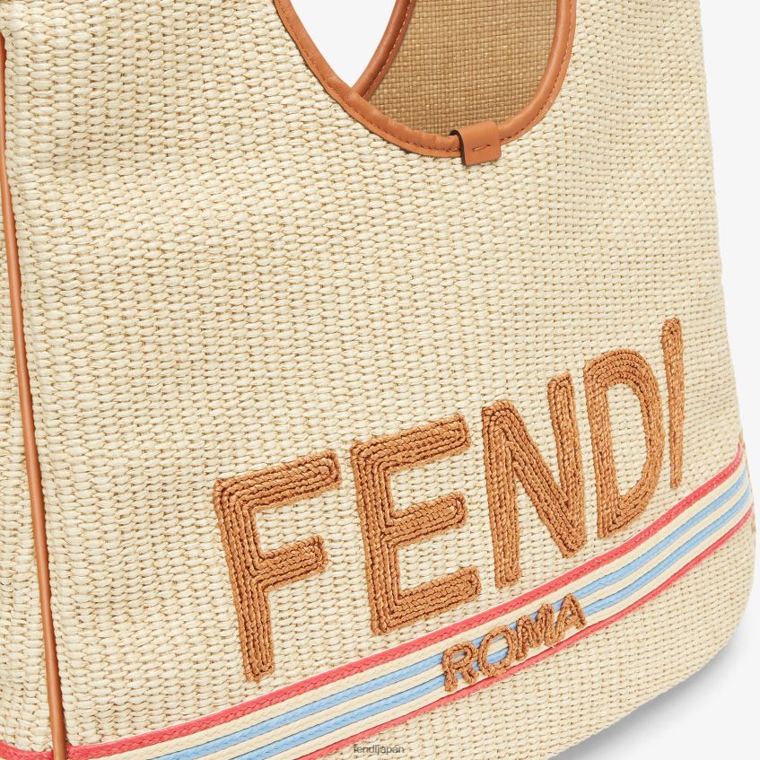 jp Fendi 女性 天然わらの買い物客 ベージュ 20L42T596 アクセサリー