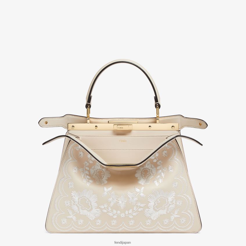 jp Fendi 女性 お花の刺繍が施されたカメリアレザーバッグ ピンク 20L42T605 アクセサリー