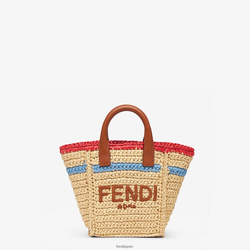 jp Fendi 女性 ラフィア織り ミニバッグ ベージュ 20L42T620 アクセサリー