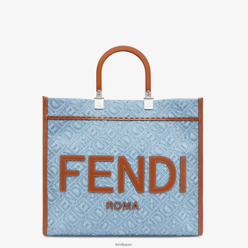 jp Fendi 女性 デニムショッパーバッグ ライトブルー 20L42T624 アクセサリー