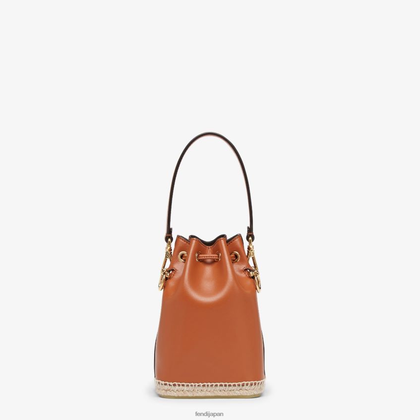 jp Fendi 女性 モン トレゾール レザー ミニバッグ 茶色 20L42T640 アクセサリー