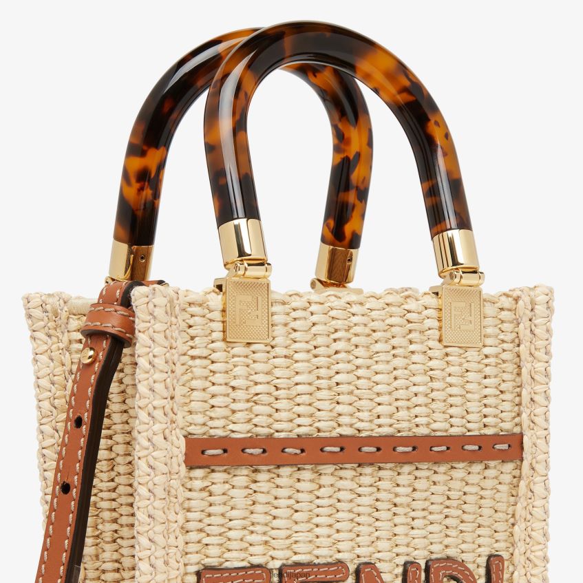 jp Fendi 女性 ナチュラルストローミニバッグ ベージュ 20L42T641 アクセサリー