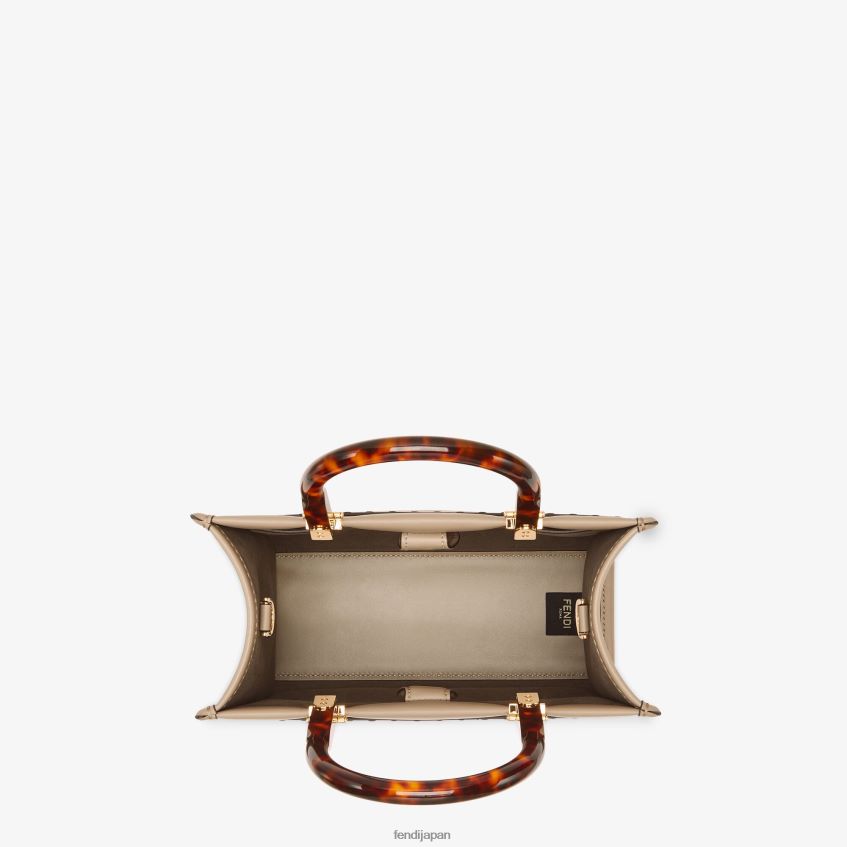 jp Fendi 女性 花柄刺繍入り鳩レザーショッパーバッグ グレー 20L42T656 アクセサリー