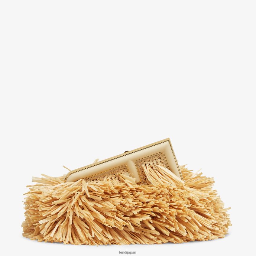 jp Fendi 女性 ナチュラルラフィアフリンジ付きバッグ ベージュ 20L42T671 アクセサリー