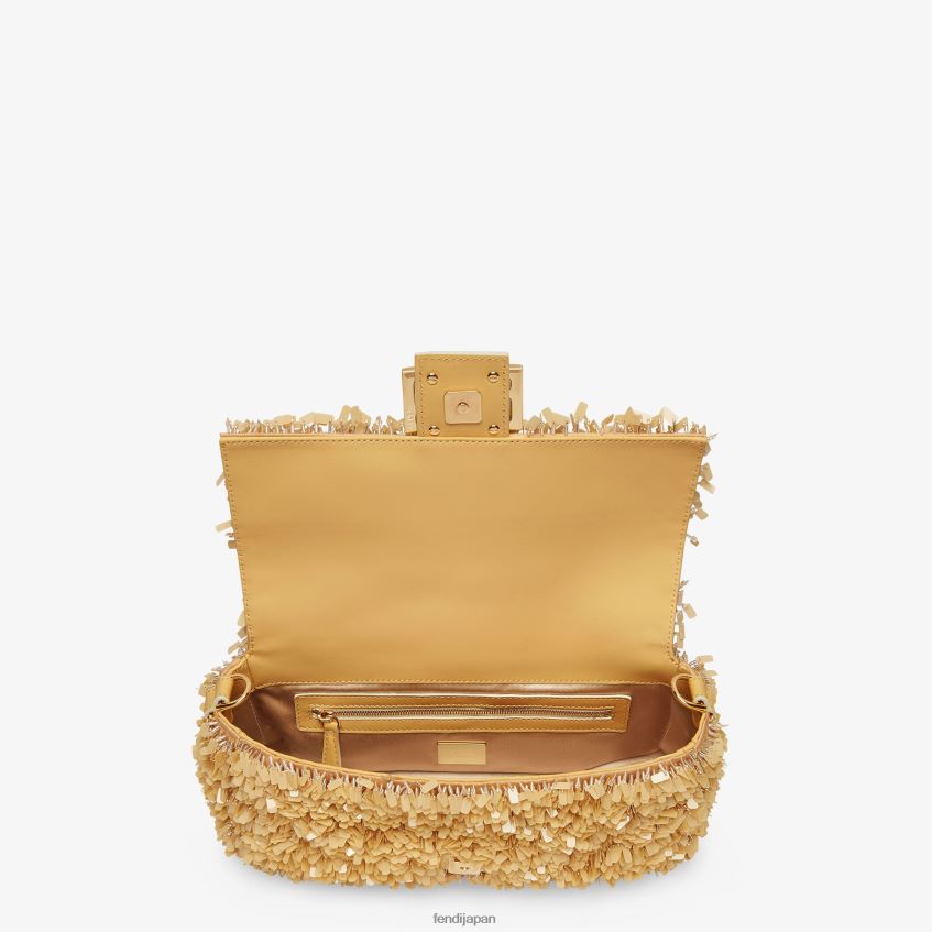 jp Fendi 女性 サンドレザーとスパンコールのバッグ ベージュ 20L42T672 アクセサリー