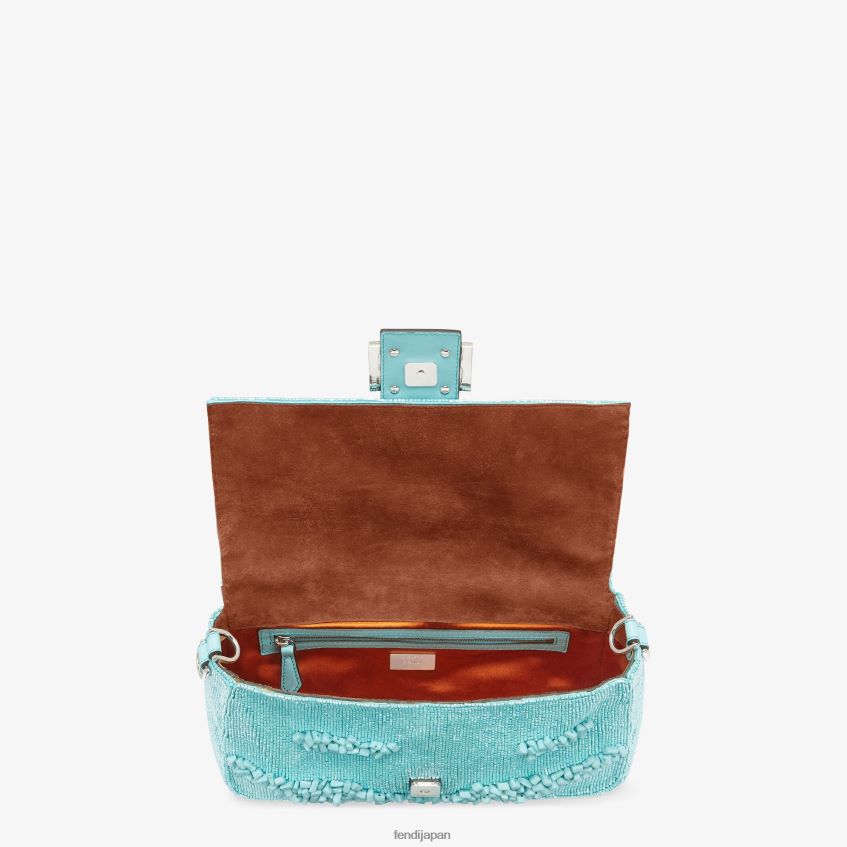 jp Fendi 女性 ストーンとビーズの再版バッグ ライトブルー 20L42T782 アクセサリー