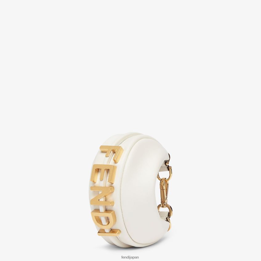 jp Fendi 女性 ナノグラフィー レザーチャーム 白 20L42T79 アクセサリー