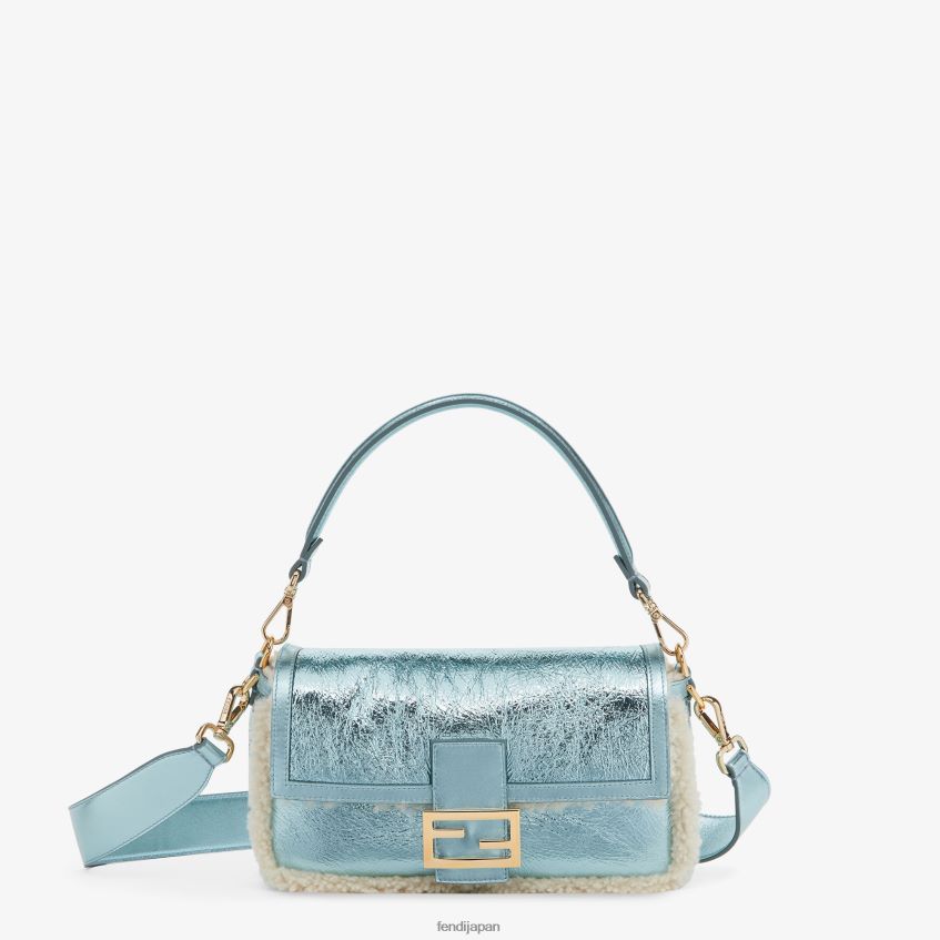 jp Fendi 女性 ラメ入りシープスキンのリエディションバッグ ライトブルー 20L42T798 アクセサリー