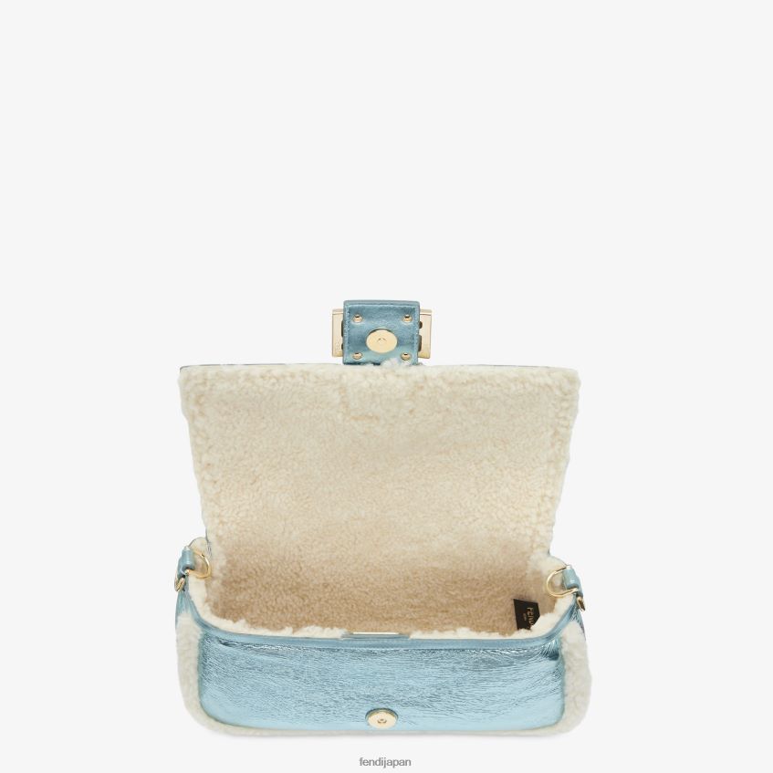 jp Fendi 女性 ラメ入りシープスキンのリエディションバッグ ライトブルー 20L42T798 アクセサリー