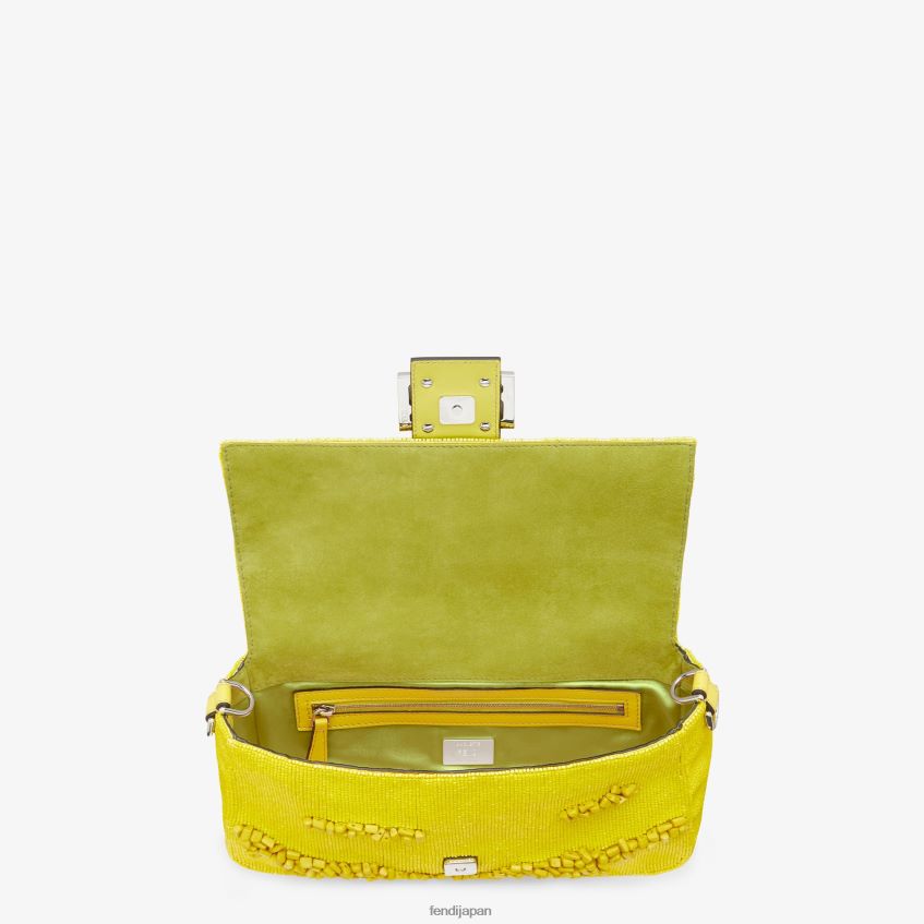 jp Fendi 女性 ストーンとビーズの再版バッグ 黄色 20L42T799 アクセサリー