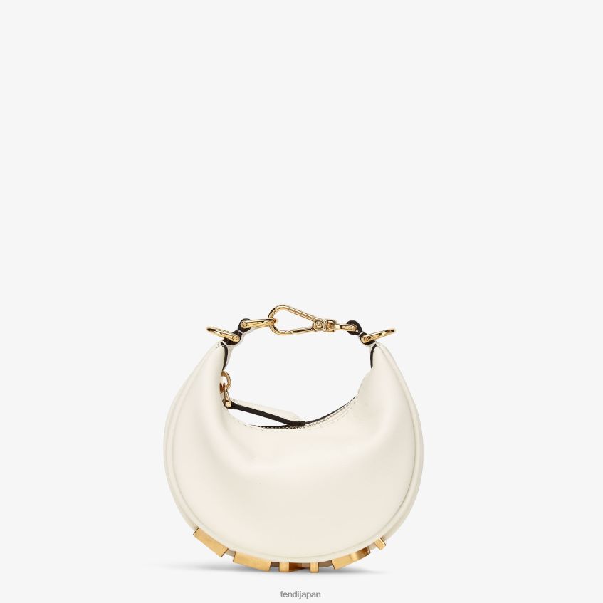 jp Fendi 女性 ナノグラフィー レザーチャーム 白 20L42T79 アクセサリー