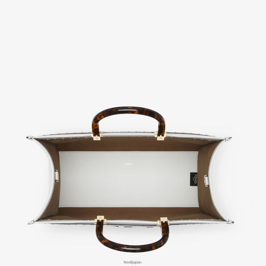 jp Fendi 女性 レザーとエラフェのショッパー 白 20L42T822 アクセサリー