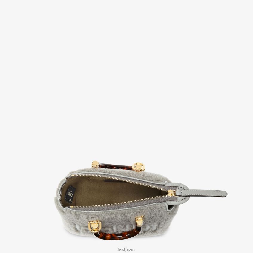 jp Fendi 女性 シープスキン スモール ボストンバッグ グレー 20L42T837 アクセサリー