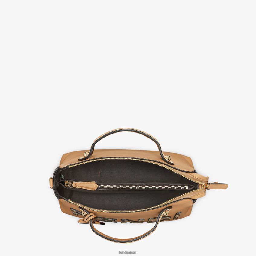 jp Fendi 女性 レザーとエラフェのボストンバッグ 茶色 20L42T878 アクセサリー
