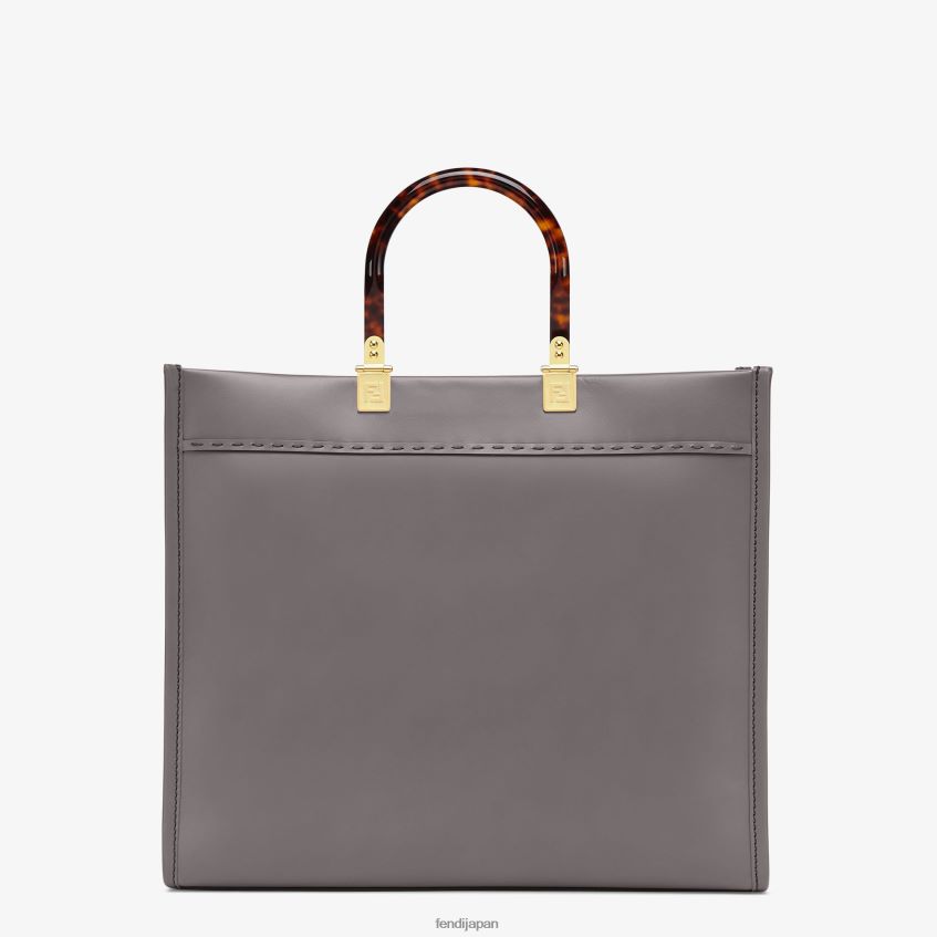 jp Fendi 女性 サンシャイン ミディアム レザーショッパー グレー 20L42T884 アクセサリー