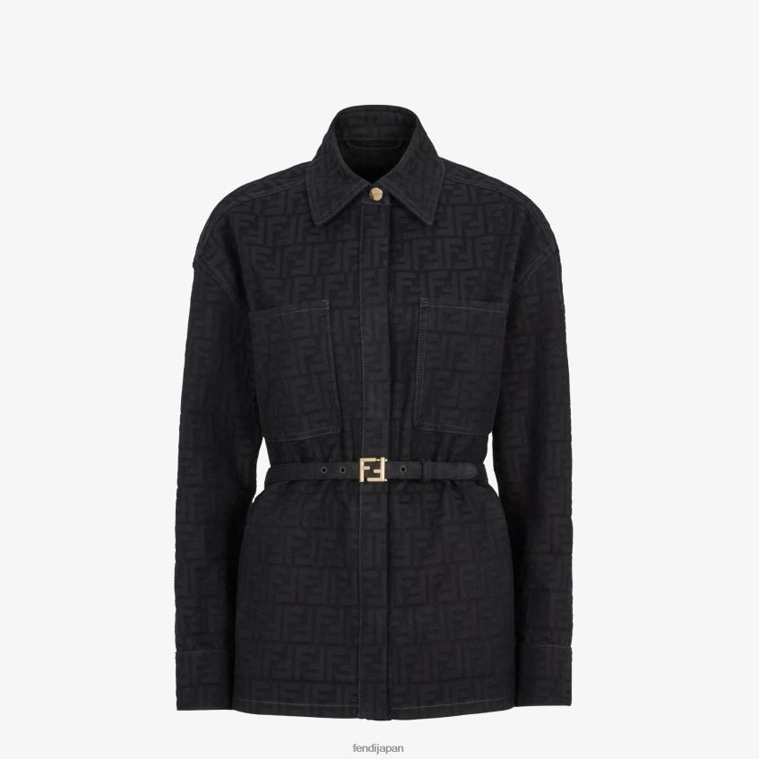 jp Fendi 女性 ジャカードデニムの定番ジャケット 青 20L42T931 衣服