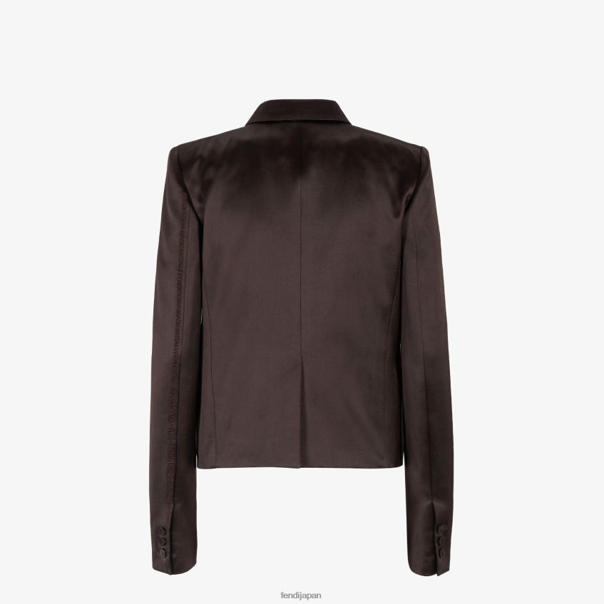 jp Fendi 女性 ダッチェスサテンジャケット 茶色 20L42T934 衣服