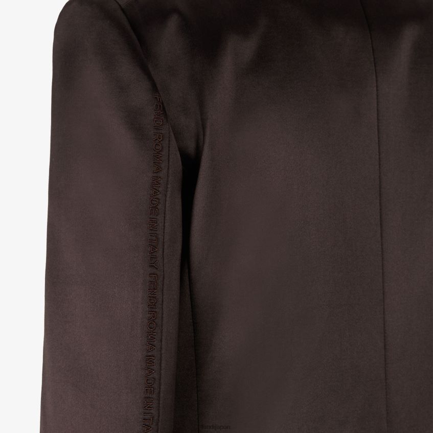 jp Fendi 女性 ダッチェスサテンジャケット 茶色 20L42T934 衣服