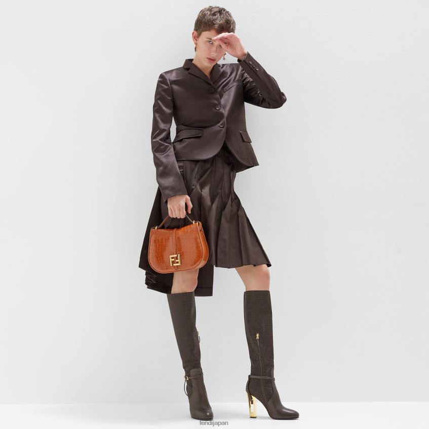 jp Fendi 女性 ダッチェスサテンジャケット 茶色 20L42T934 衣服
