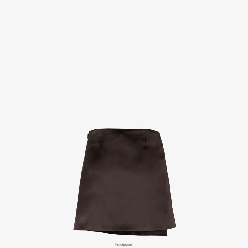 jp Fendi 女性 ダッチェスサテンスカート 茶色 20L42T935 衣服