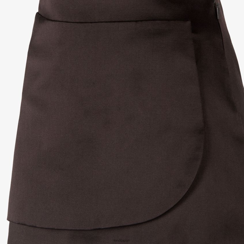 jp Fendi 女性 ダッチェスサテンスカート 茶色 20L42T935 衣服
