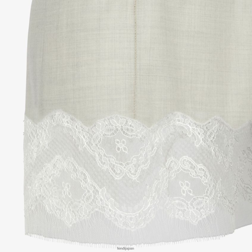 jp Fendi 女性 ウールのドレス 白 20L42T940 衣服