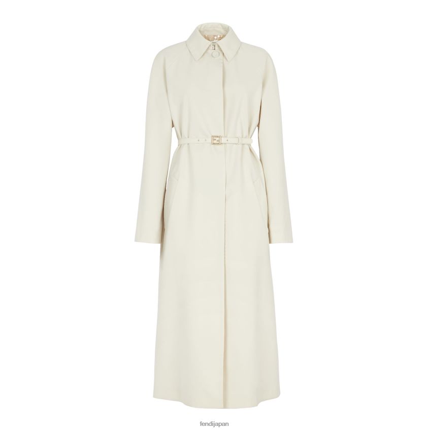 jp Fendi 女性 生地のトレンチコート 白 20L42T947 衣服