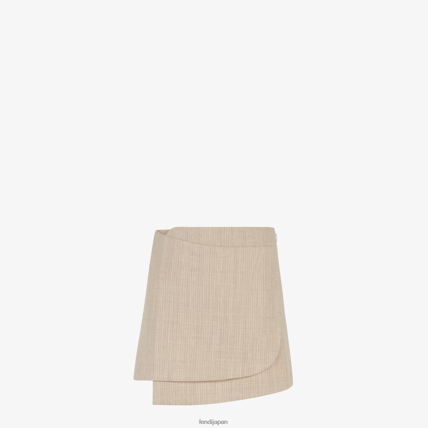 jp Fendi 女性 フランネルスカート ベージュ 20L42T951 衣服