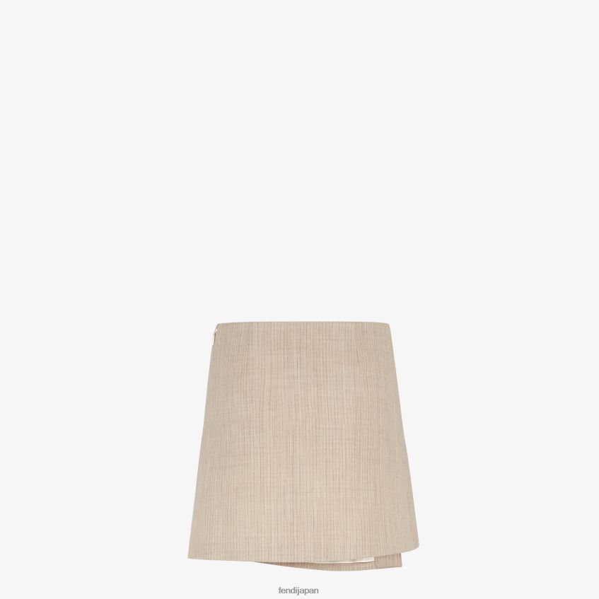 jp Fendi 女性 フランネルスカート ベージュ 20L42T951 衣服