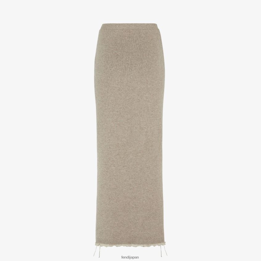 jp Fendi 女性 カシミアスカート ベージュ 20L42T959 衣服