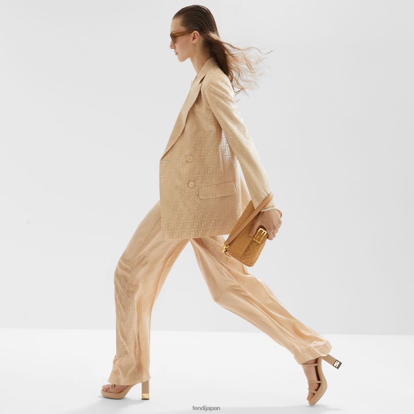 jp Fendi 女性 シルクブレザー ベージュ 20L42T967 衣服