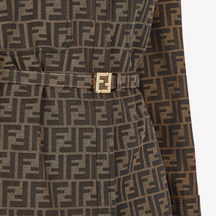 jp Fendi 女性 キャンバスの定番ジャケット 茶色 20L42T974 衣服