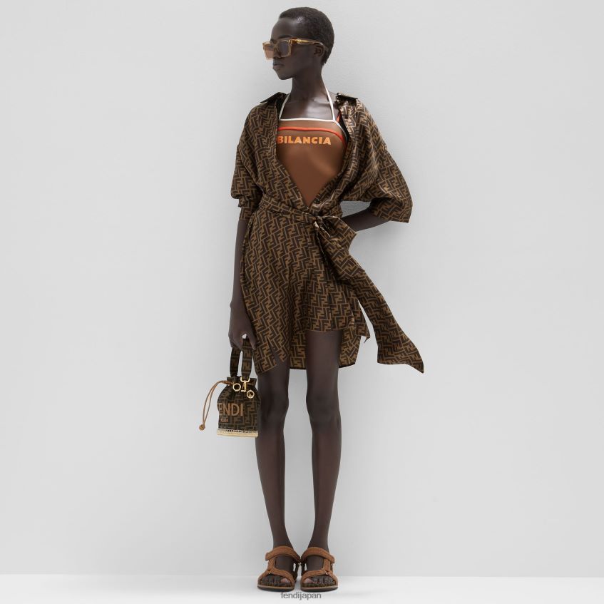 jp Fendi 女性 ツイルドレス 茶色 20L42T976 衣服