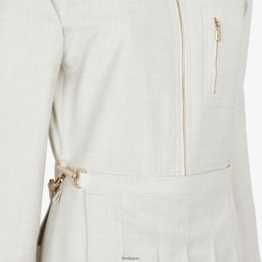 jp Fendi 女性 ウールジャンプスーツ 白 20L42T981 衣服
