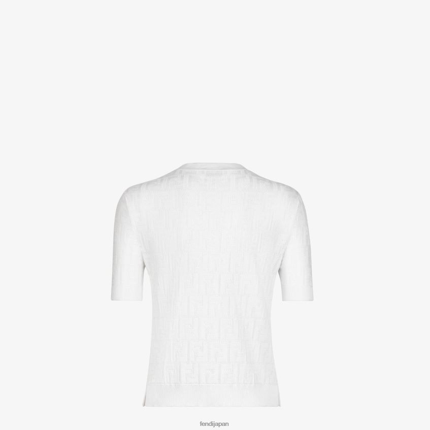 jp Fendi 女性 ビスコースとコットンのセーター 白 20L42T992 衣服