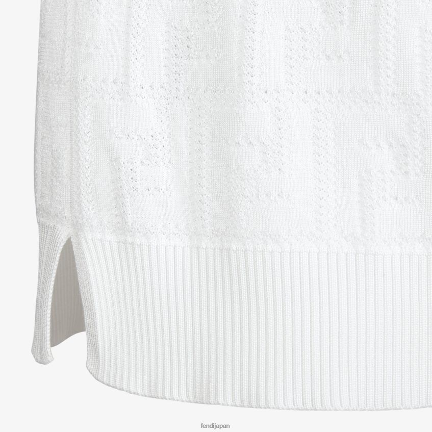 jp Fendi 女性 ビスコースとコットンのセーター 白 20L42T992 衣服