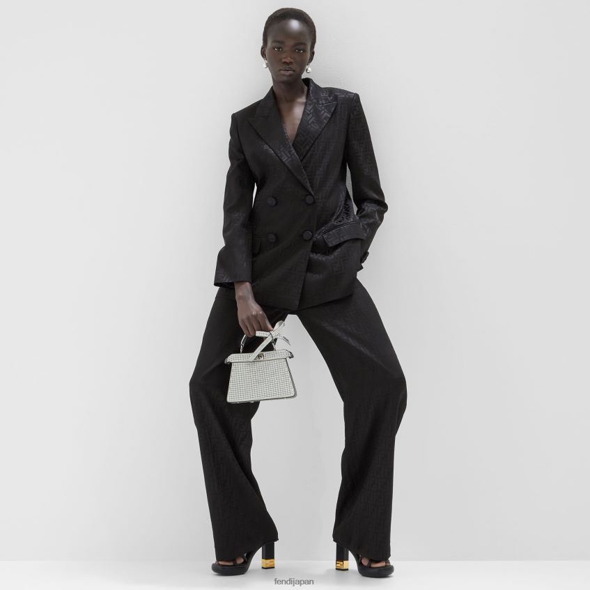 jp Fendi 女性 シルクパンツ 黒 20L42T996 衣服