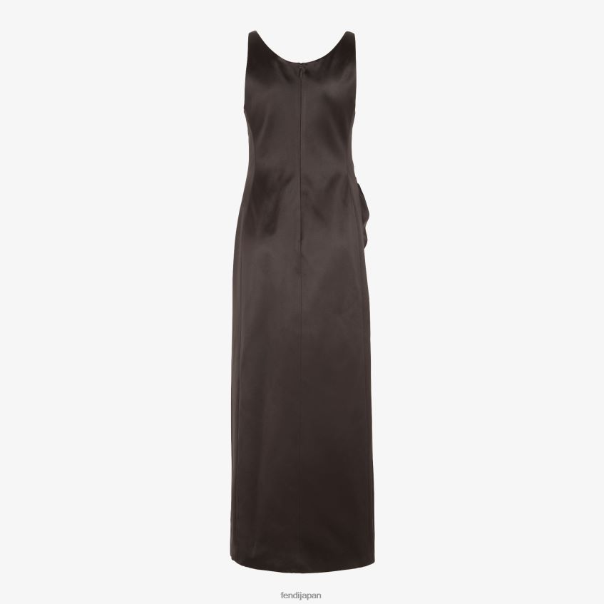 jp Fendi 女性 ダッチェスサテンドレス 茶色 20L42T999 衣服