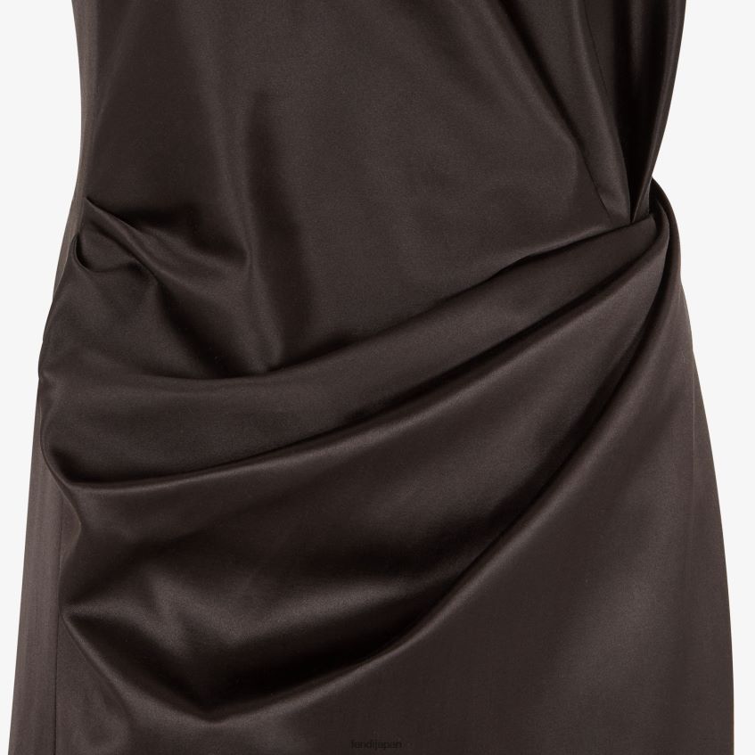 jp Fendi 女性 ダッチェスサテンドレス 茶色 20L42T999 衣服