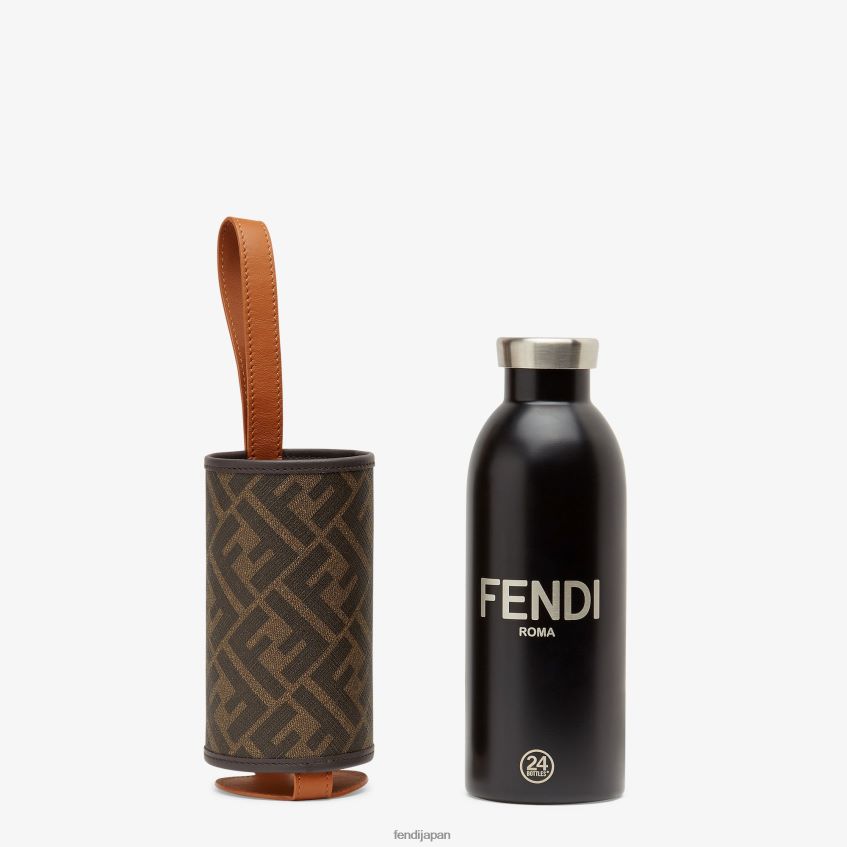 jp Fendi 男性 布製カバー付き24本フラスコ 茶色 20L42T2524 アクセサリー