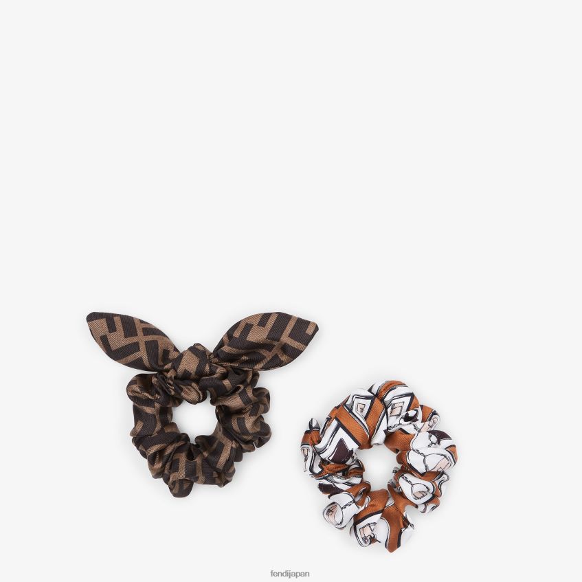 jp Fendi 女性 マルチシルクヘアゴム2本セット ベージュ 20L42T35 アクセサリー