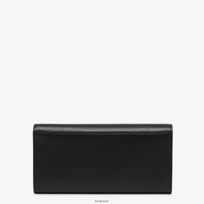 jp Fendi 女性 FF ダイヤモンド コンチネンタル チェーン付きレザーウォレット 黒 20L42T1464 アクセサリー
