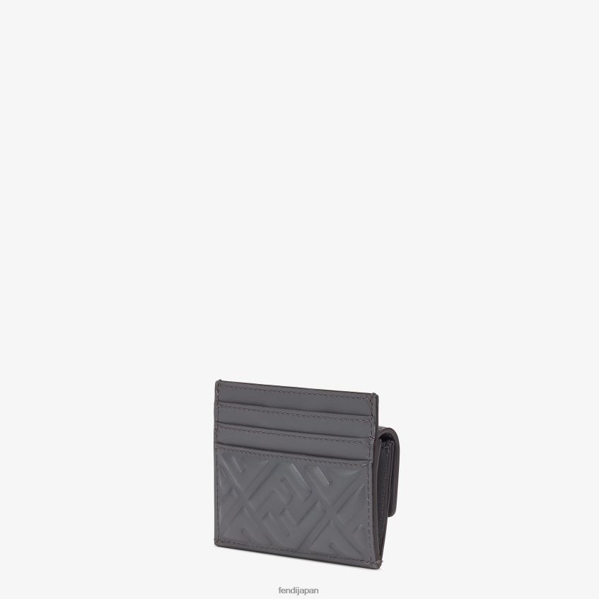 jp Fendi 女性 FF ナッパレザー カードホルダー グレー 20L42T1533 アクセサリー