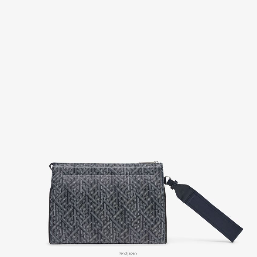 jp Fendi 男性 ストライプFFプリント付きレザークラッチバッグ 多色 20L42T1792 アクセサリー