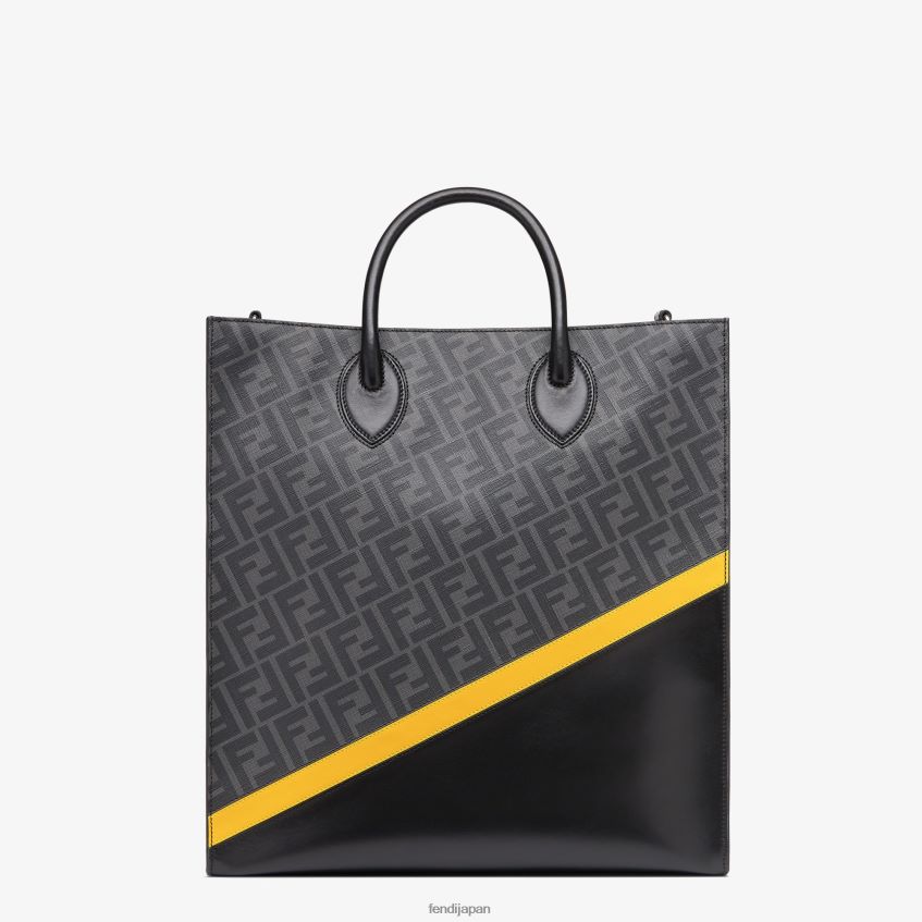 jp Fendi 男性 レザーとFF生地のバッグ 黒 20L42T1843 アクセサリー