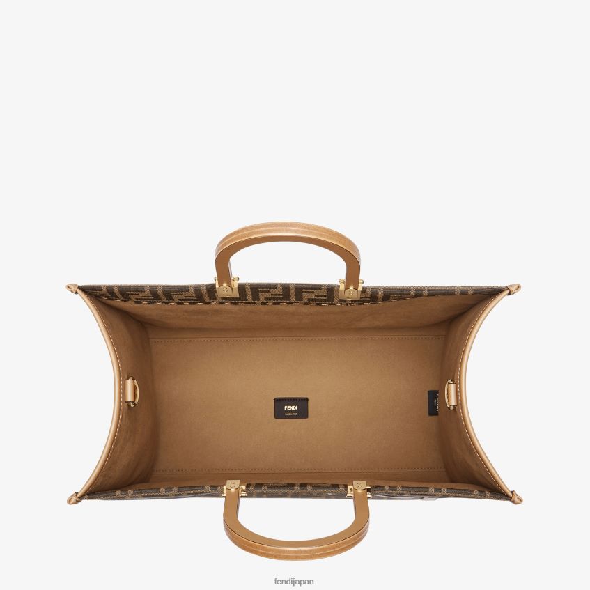 jp Fendi 女性 FFジャカード生地のショッパー 茶色 20L42T533 アクセサリー