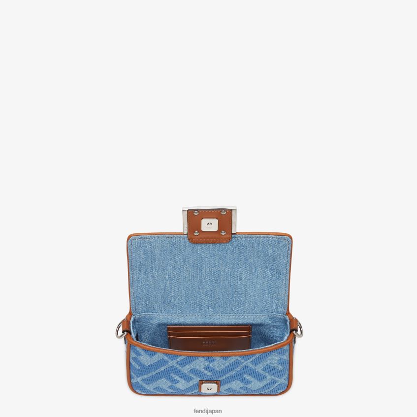jp Fendi 女性 FF刺繍入りデニムバッグ ライトブルー 20L42T627 アクセサリー
