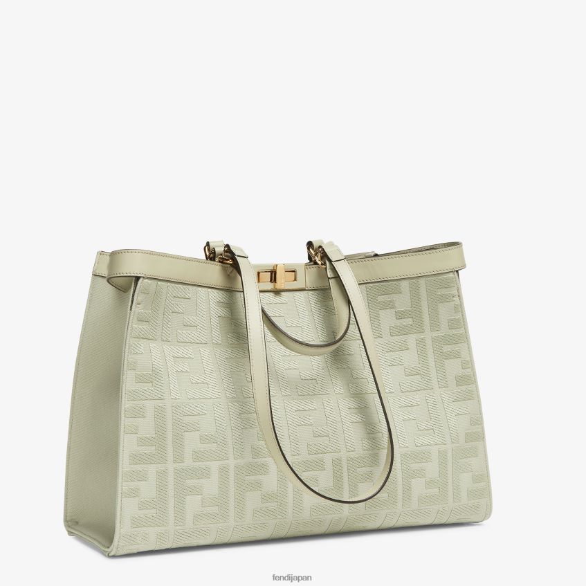 jp Fendi 女性 FF刺繍入りキャンバスショッパー 緑 20L42T720 アクセサリー