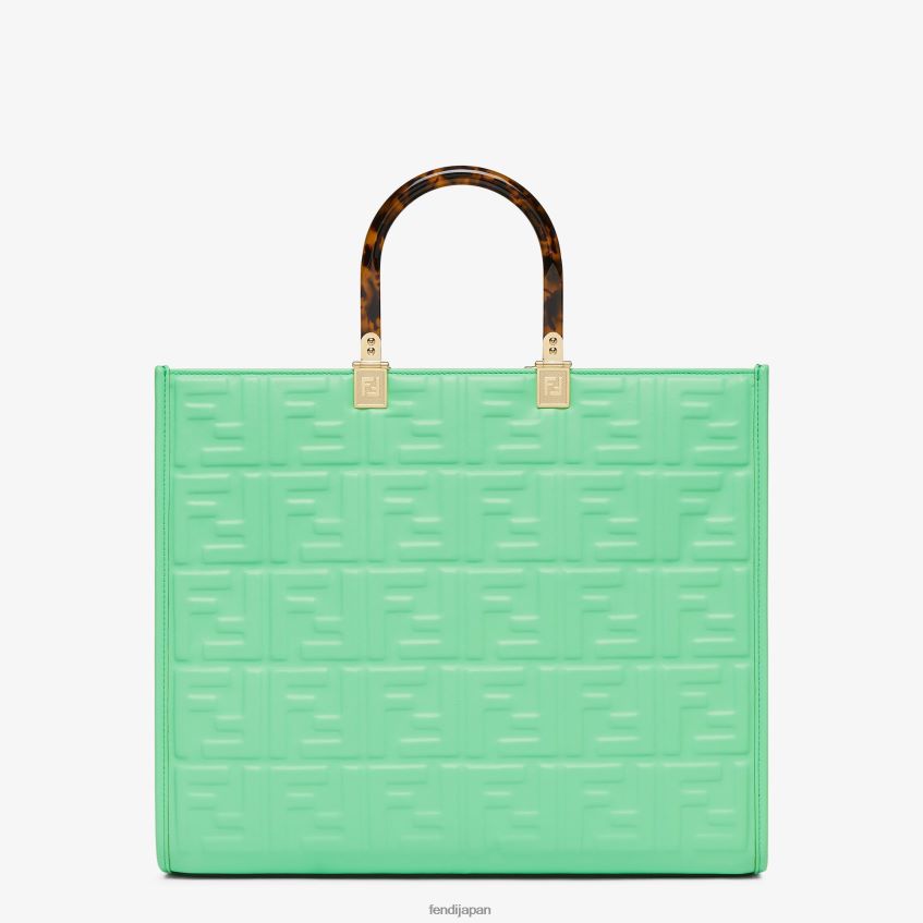 jp Fendi 女性 FFモチーフのレザーショッパー 緑 20L42T728 アクセサリー