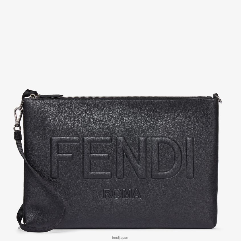 jp Fendi 男性 シグネチャーPCケースレザーポーチ 黒 20L42T1878 アクセサリー